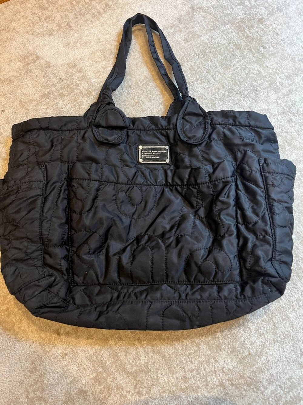 Marc Jacobs Black Quilted Tote Bag